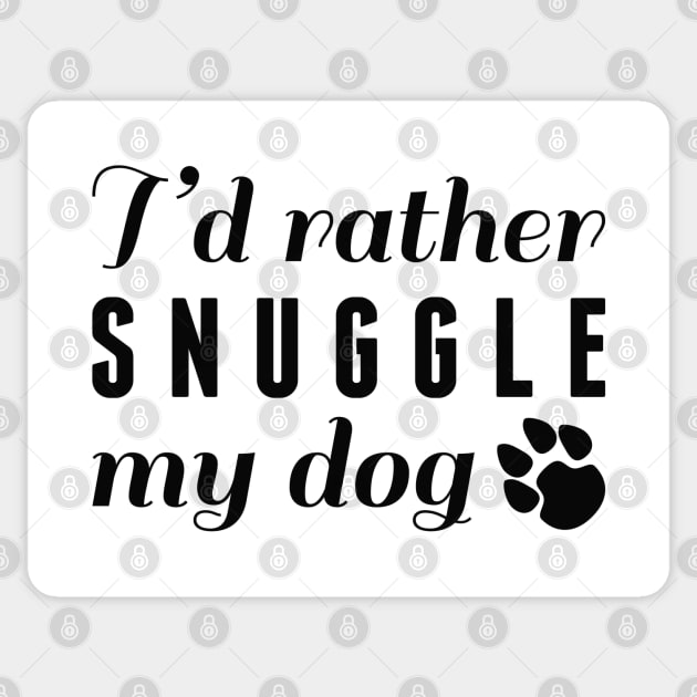 Snuggle My Dog Sticker by LuckyFoxDesigns